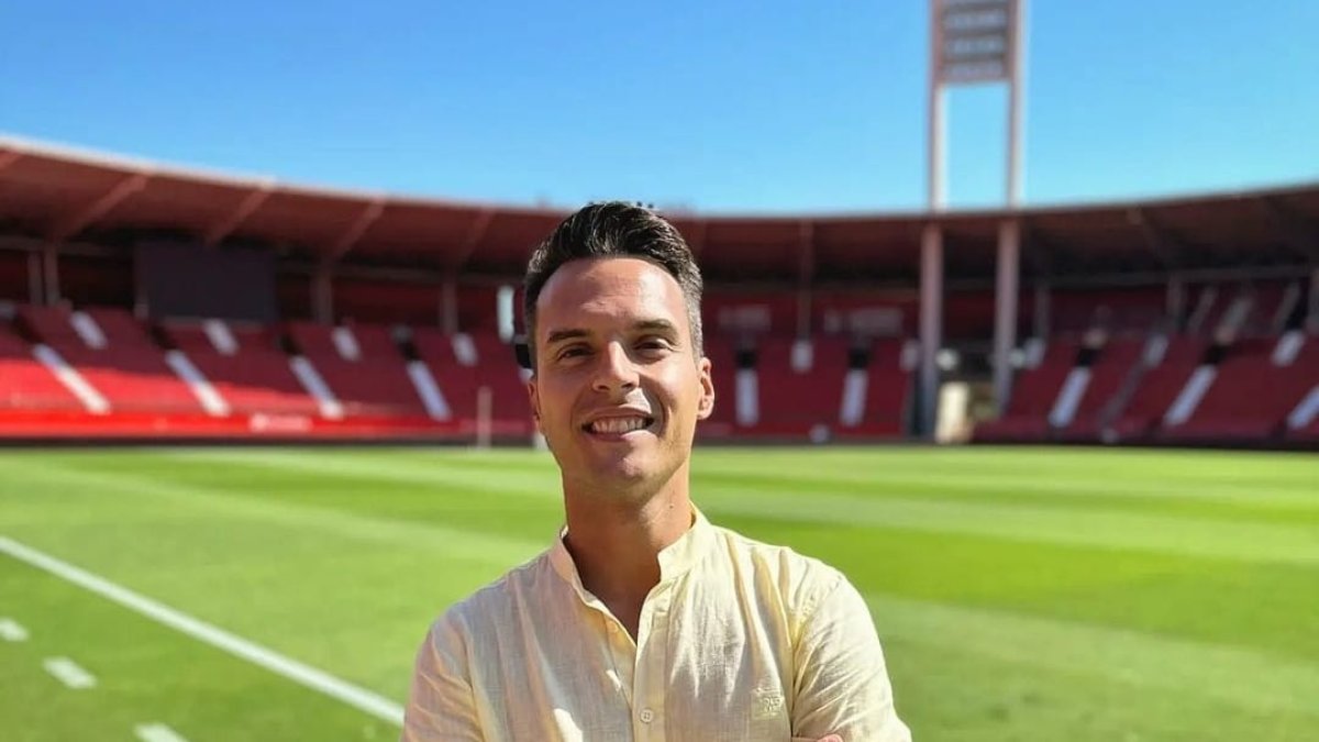 Diego Plaza en el Estadio de los Juegos Mediterráneos.