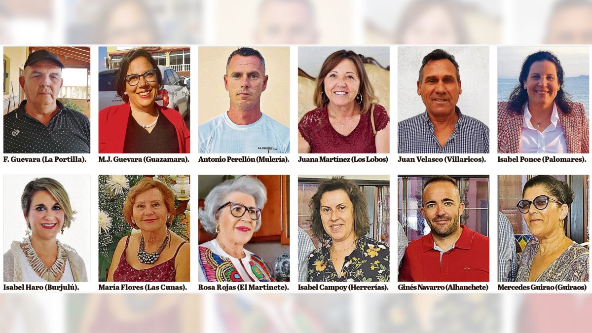 Parte de la nómima de alcaldes pedáneos de Cuevas del Almanzora.