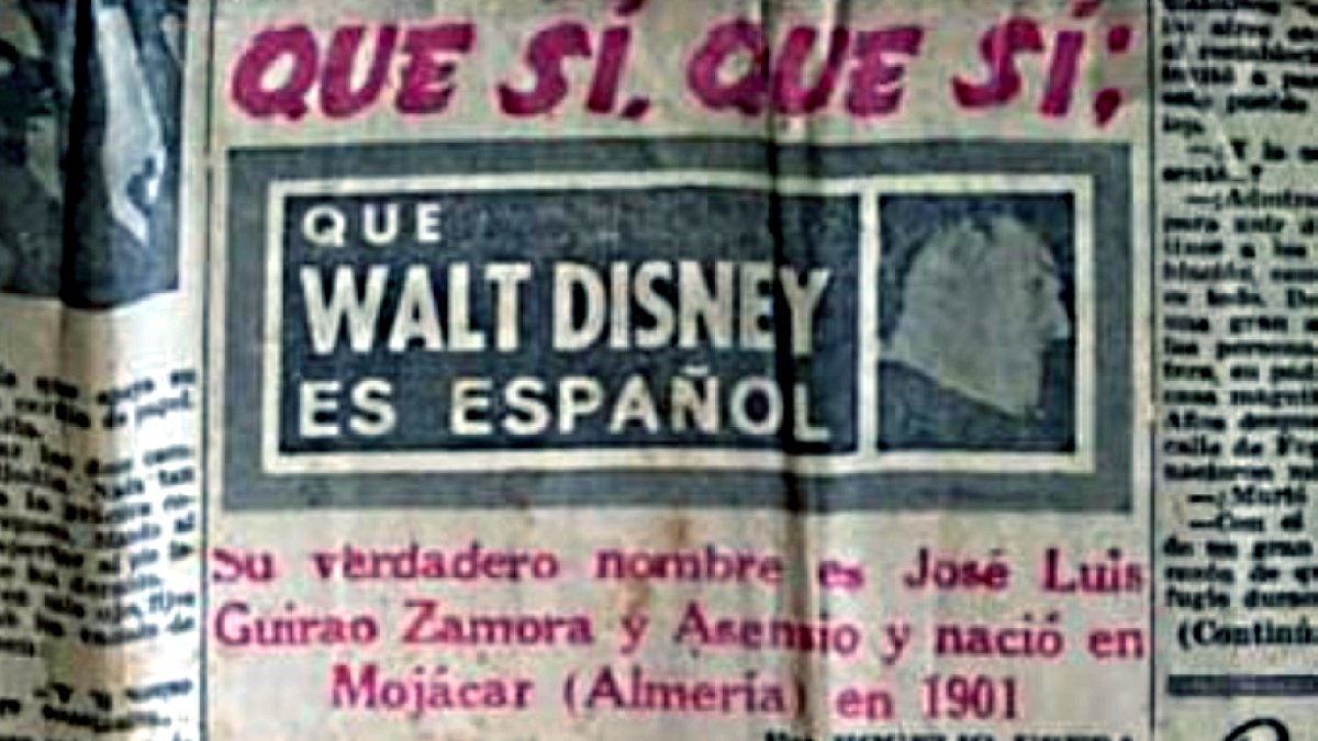 Una de las inagotables publicaciones sobre Walt Disney y el mito de su relación con Mojácar.