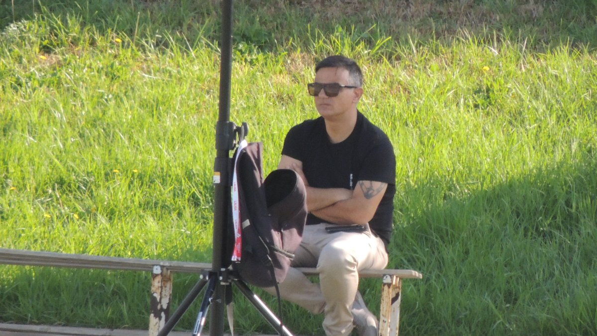 Joâo Gonçalvez atento al entrenamiento de Garitano.