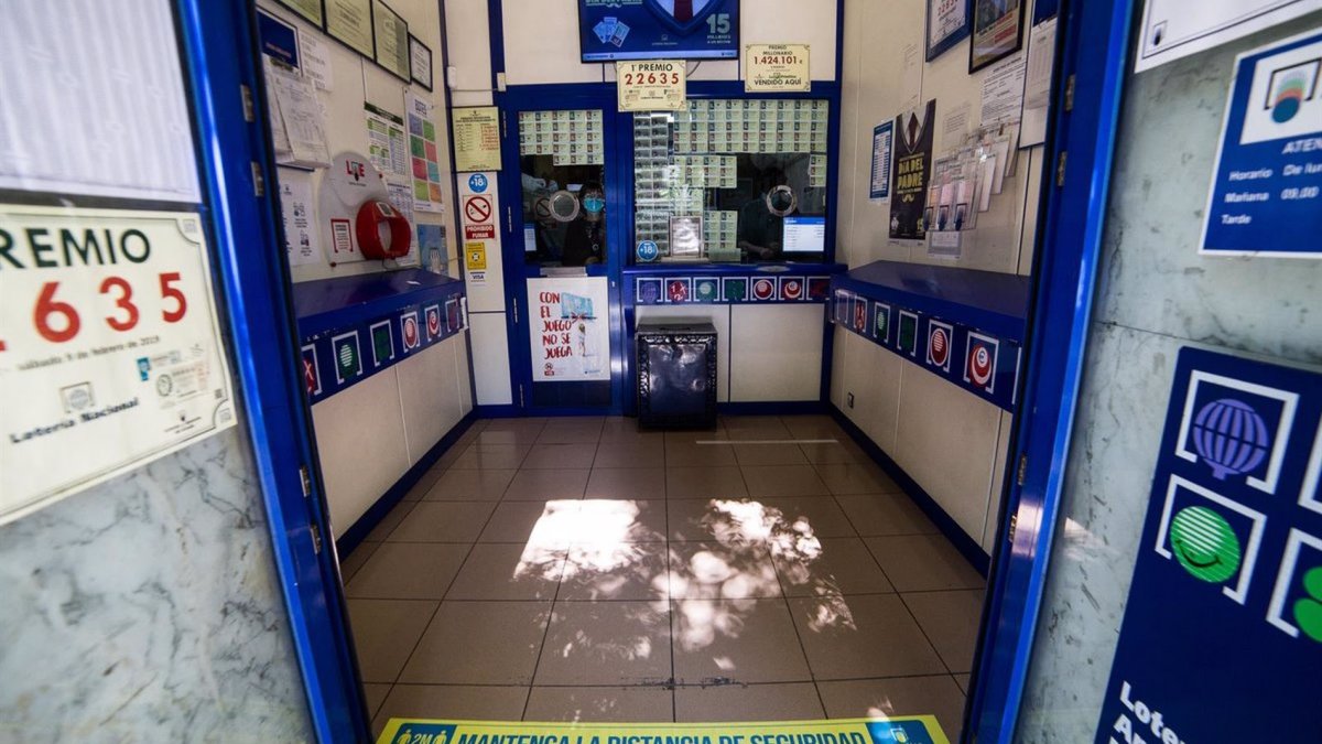 Imagen de archivo de una administración de lotería.