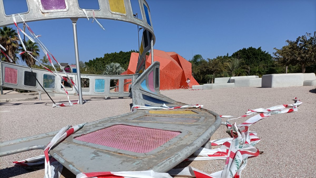 Así estaba la zona dedicada al cine en el Parque de las Familias.