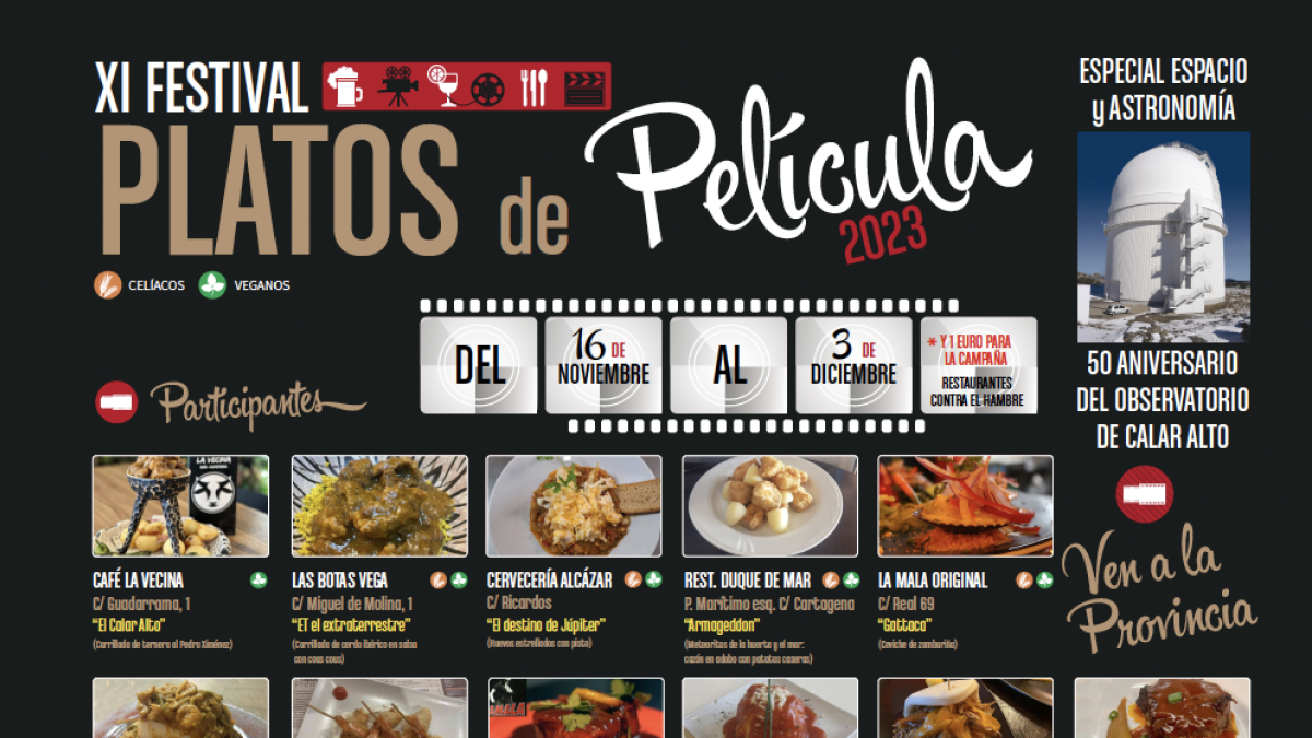 Cartel del XI Festival de Platos de Película 2023.