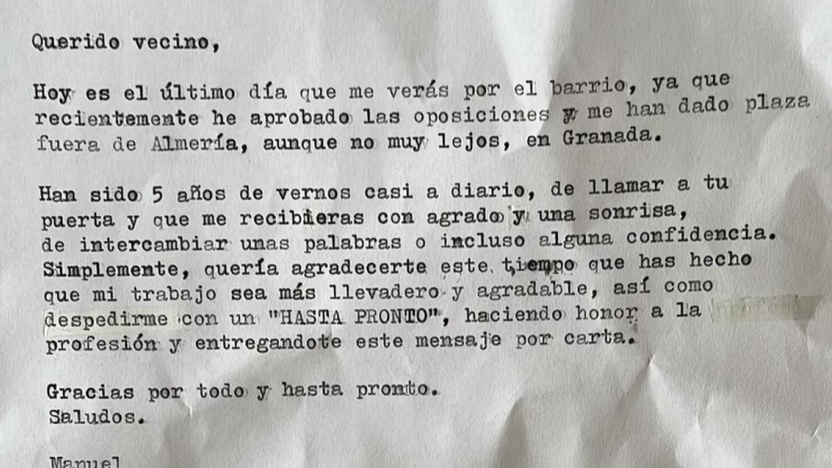 Carta original de Manuel Carmona.