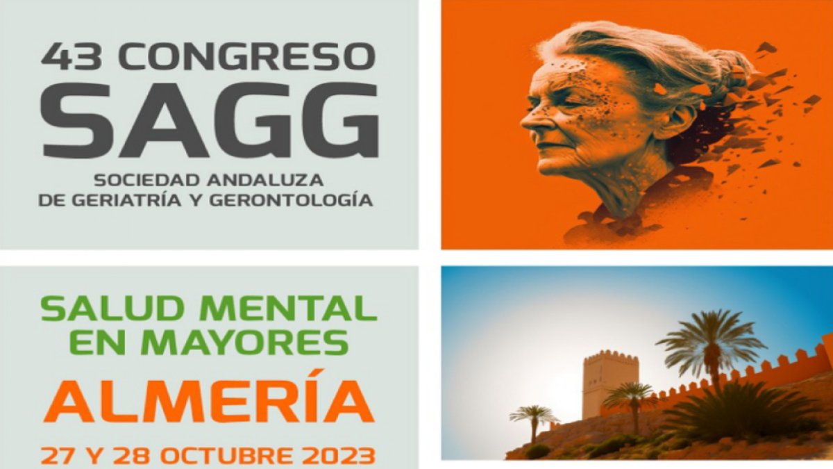 Cartel de la 43 edición del Congreso SAGG que se celebrará en Almería.