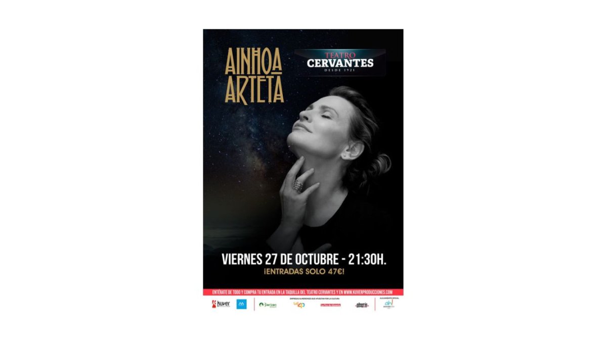 El 27 de octubre, a las 21:30 horas, el Teatro Cervantes de Almería .
