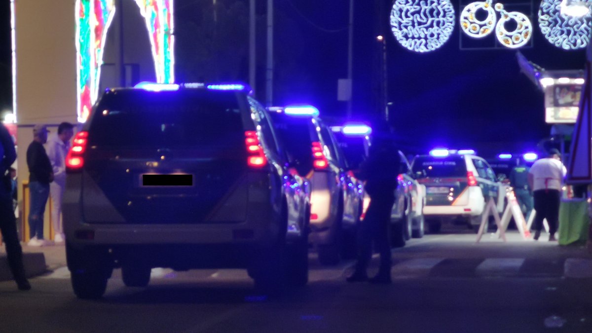Intervención de la Guardia Civil en la madrugada del pasado domingo.