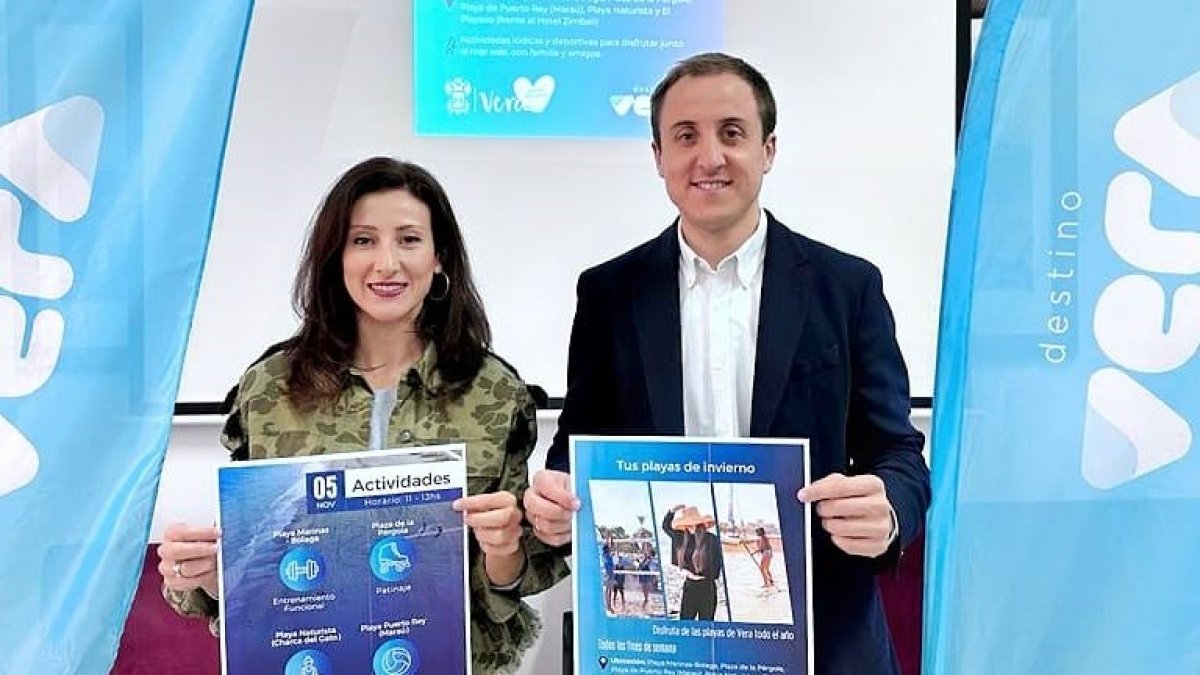 El alcalde y concejal presentan la programación invernal veratense.