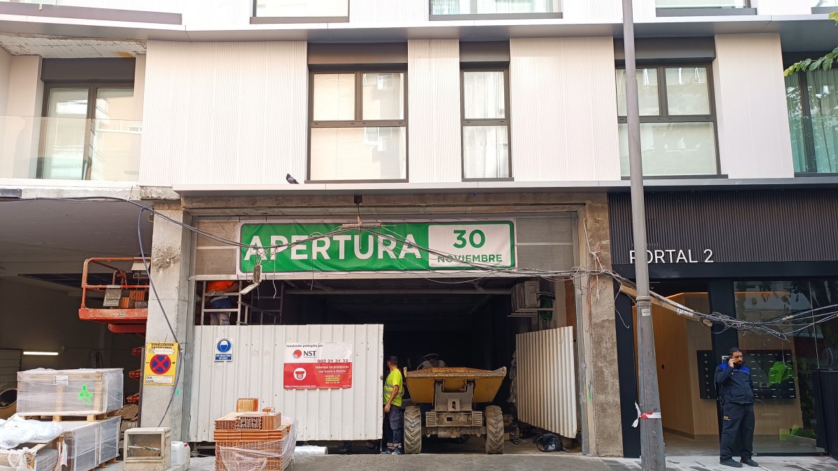 Avances en las obras de la nueva tienda de Mercadona.