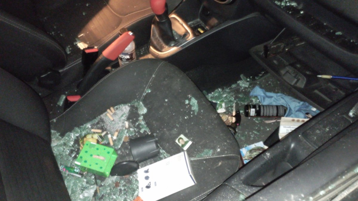 Un vehículo en los que robaron este fin de semana.