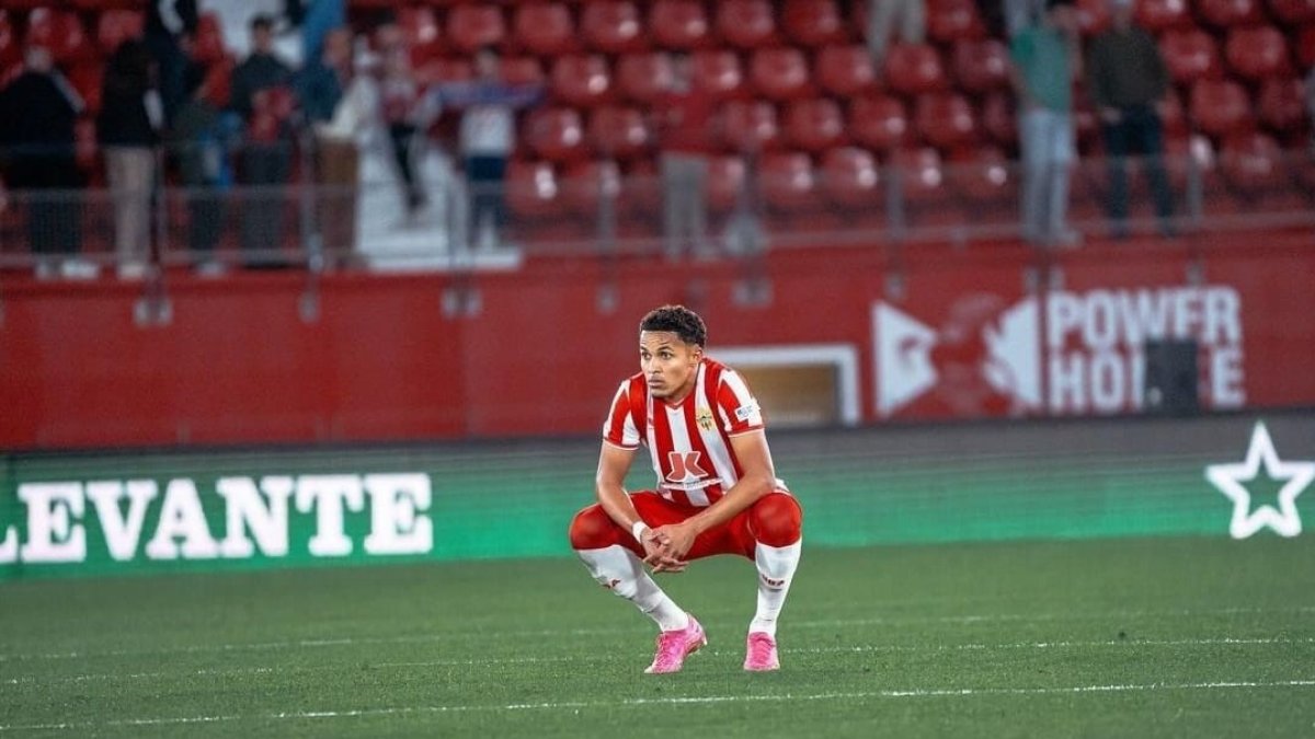 La imagen de Lázaro al final del partido ante la Real Sociedad del pasado sábado.