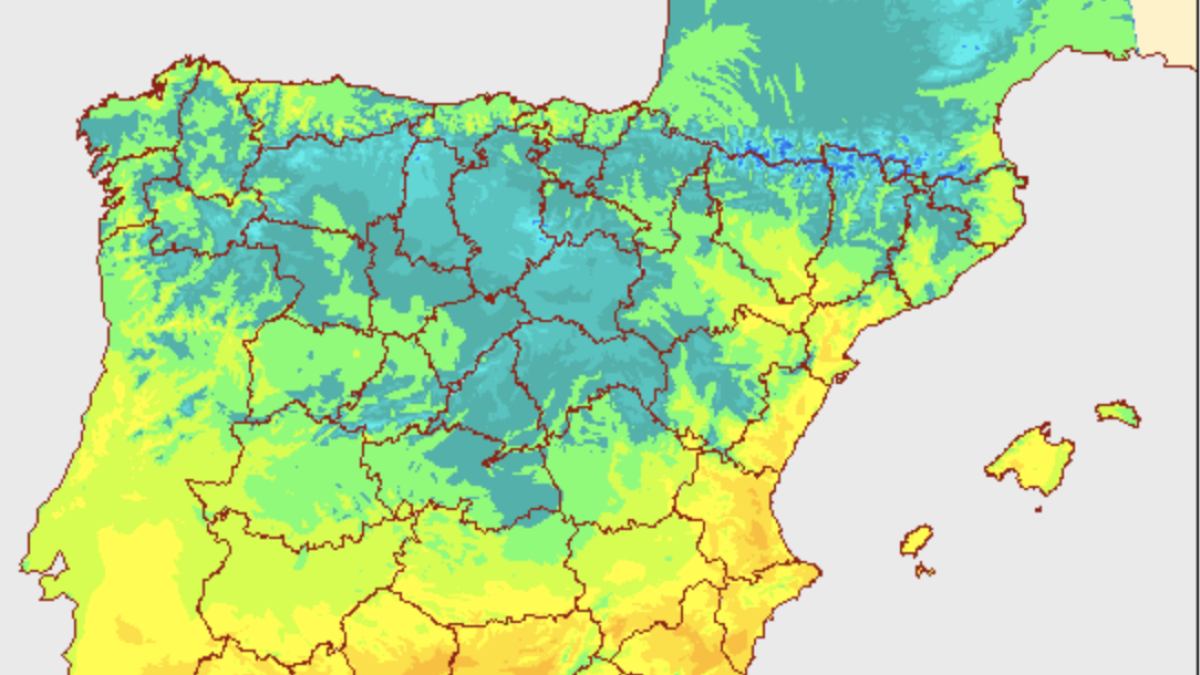 Mapa de temperaturas en España, a miércoles 15 de noviembre./ AEMET