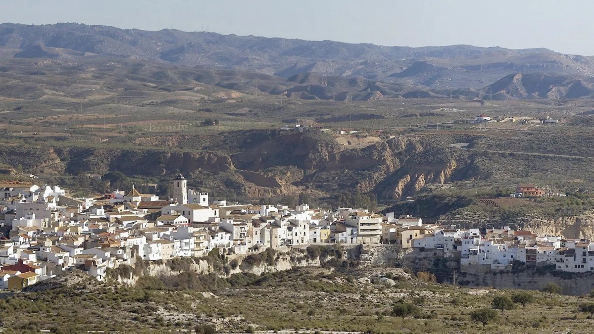 Vista general del pueblo de Sorbas.