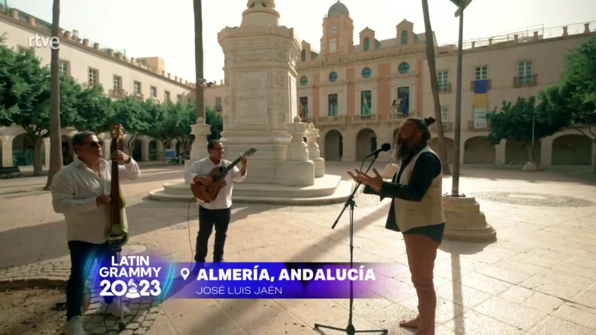 Plaza de la Constitución de Almería, durante los Grammy Latinos./ RTVE