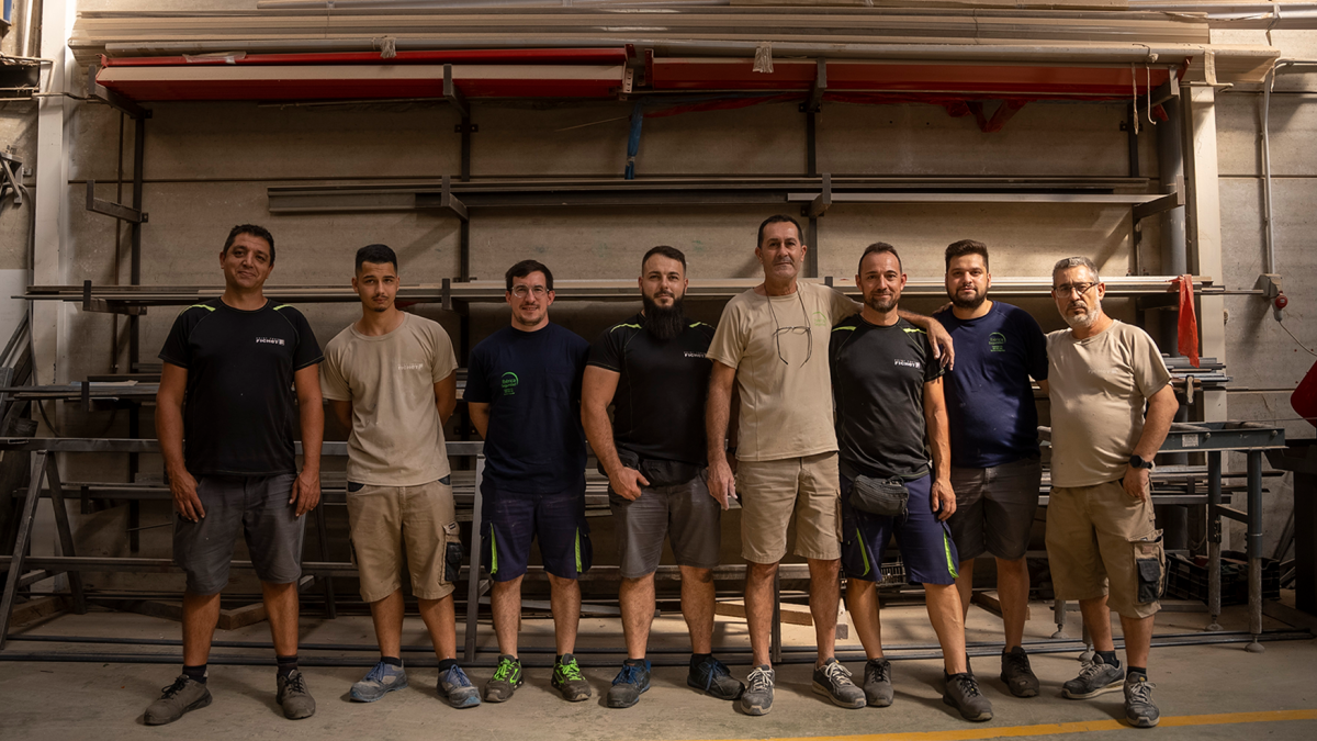 Algunos miembros de la plantilla de Ibérica Seguridad.