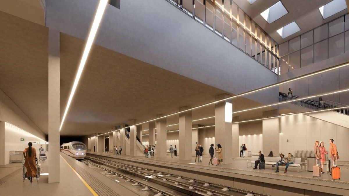 Simulación de la estación futura de Lorca.