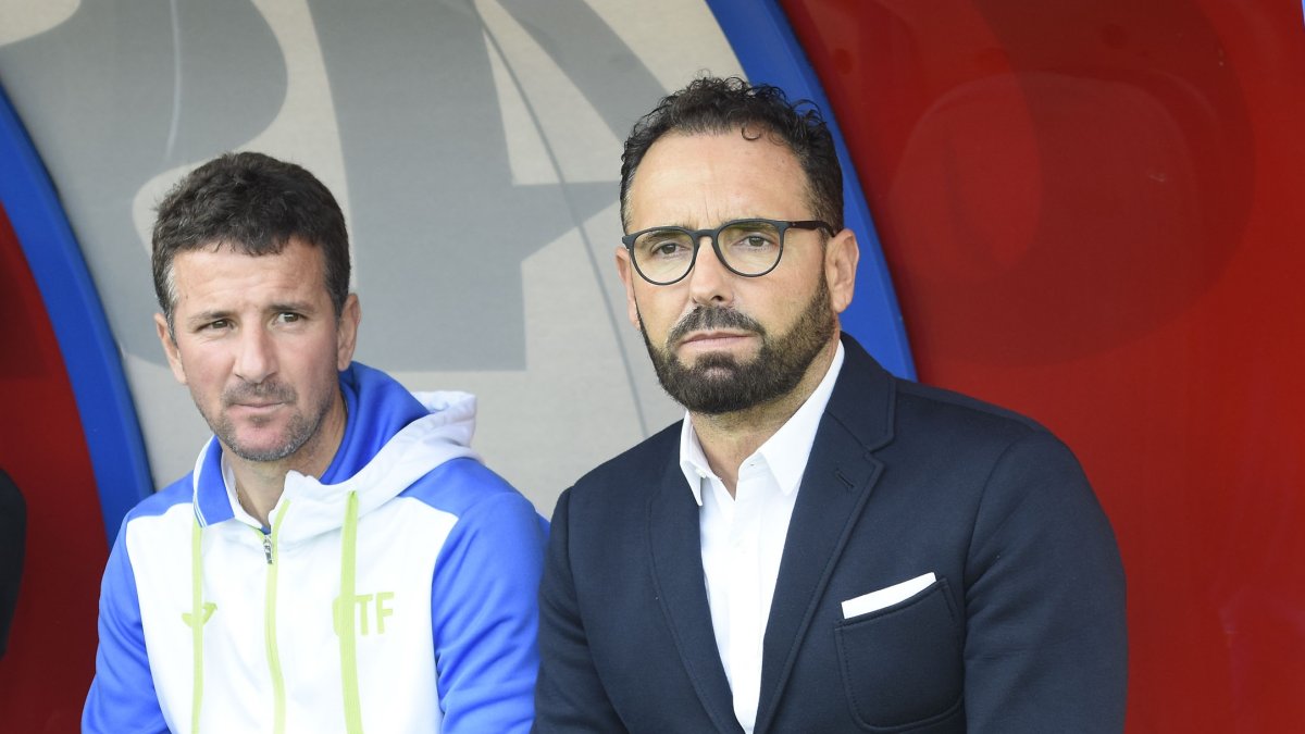 Bordalás en su último partido contra el Almería. Fue el 4 de junio de 2017.