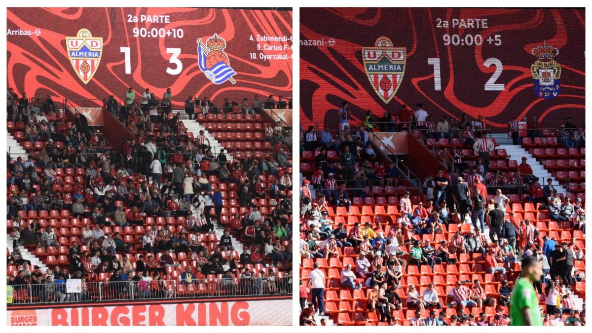 Con Las Palmas y Real Sociedad se dieron las dos peores entradas de la temporada y con la afición marchándose antes de tiempo.