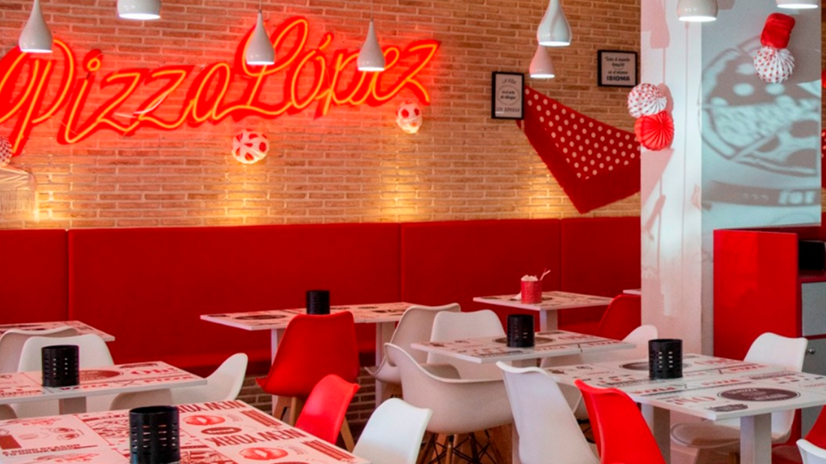 Uno de los locales de Pizza López .