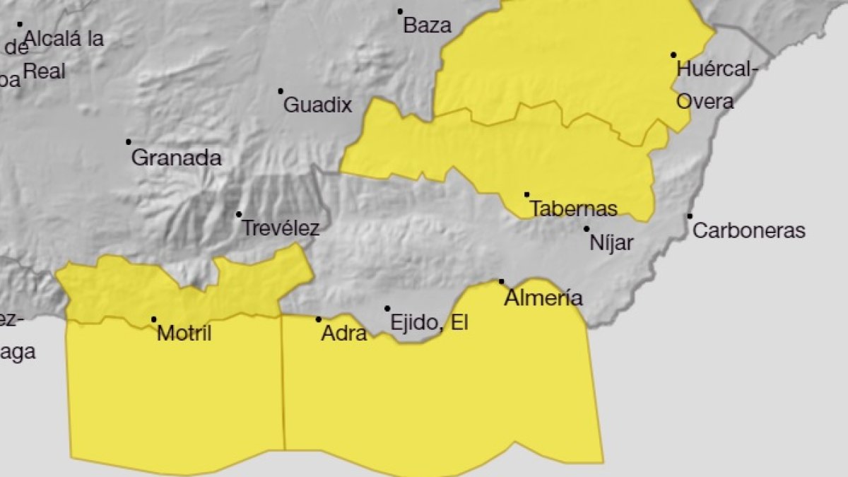 Imagen de la previsión del tiempo en la provincia según la Aemet.