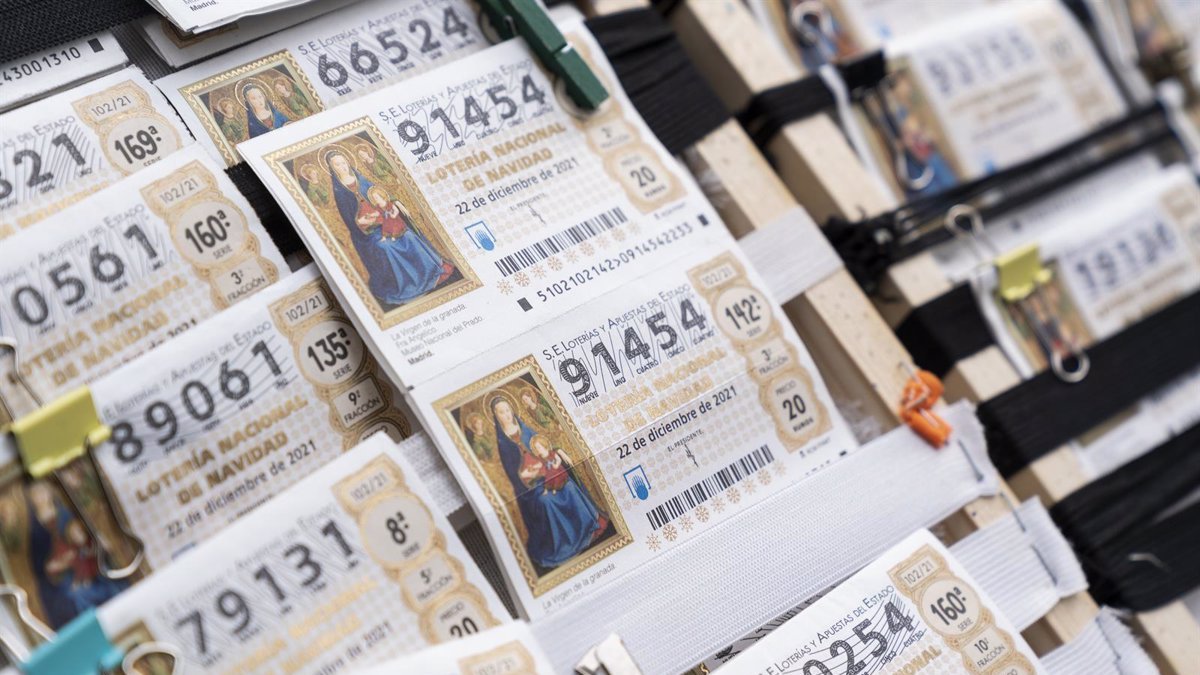 Imagen de archivo de décimos de la Lotería de Navidad.