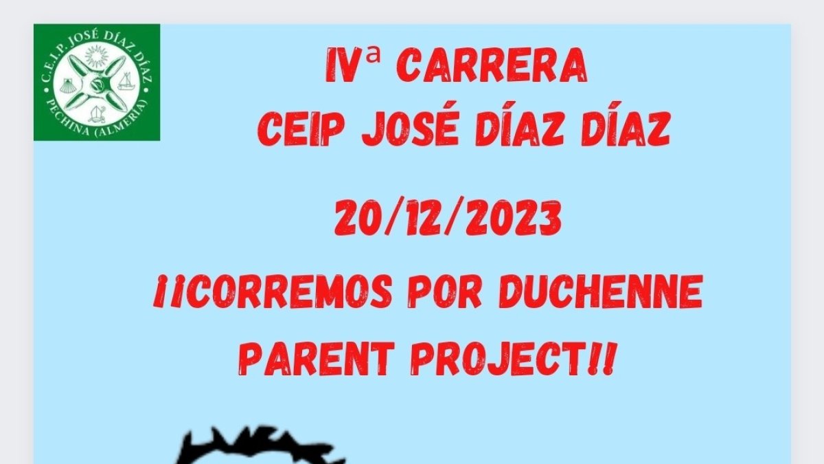 Cartel de la carrera solidaria de Pechina.