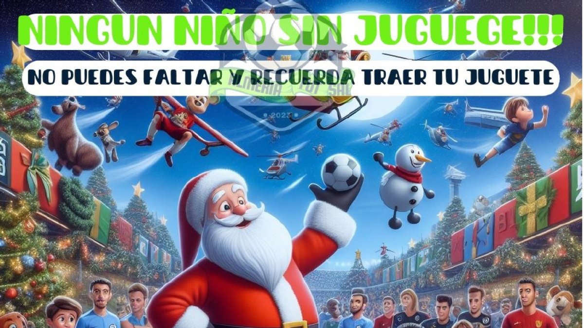 Cartel del evento \'Ningún niño sin juguete\'.