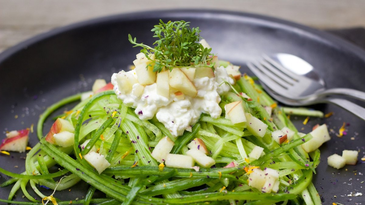 Espaguetis de calabacín.