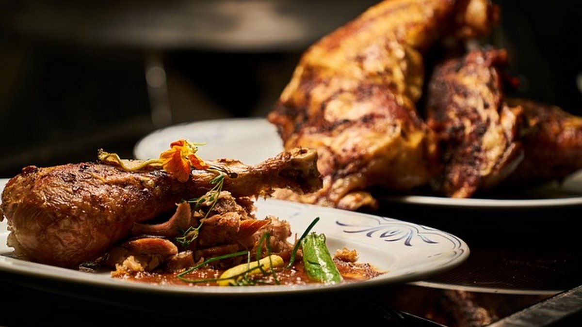 Pollo asado al limón.