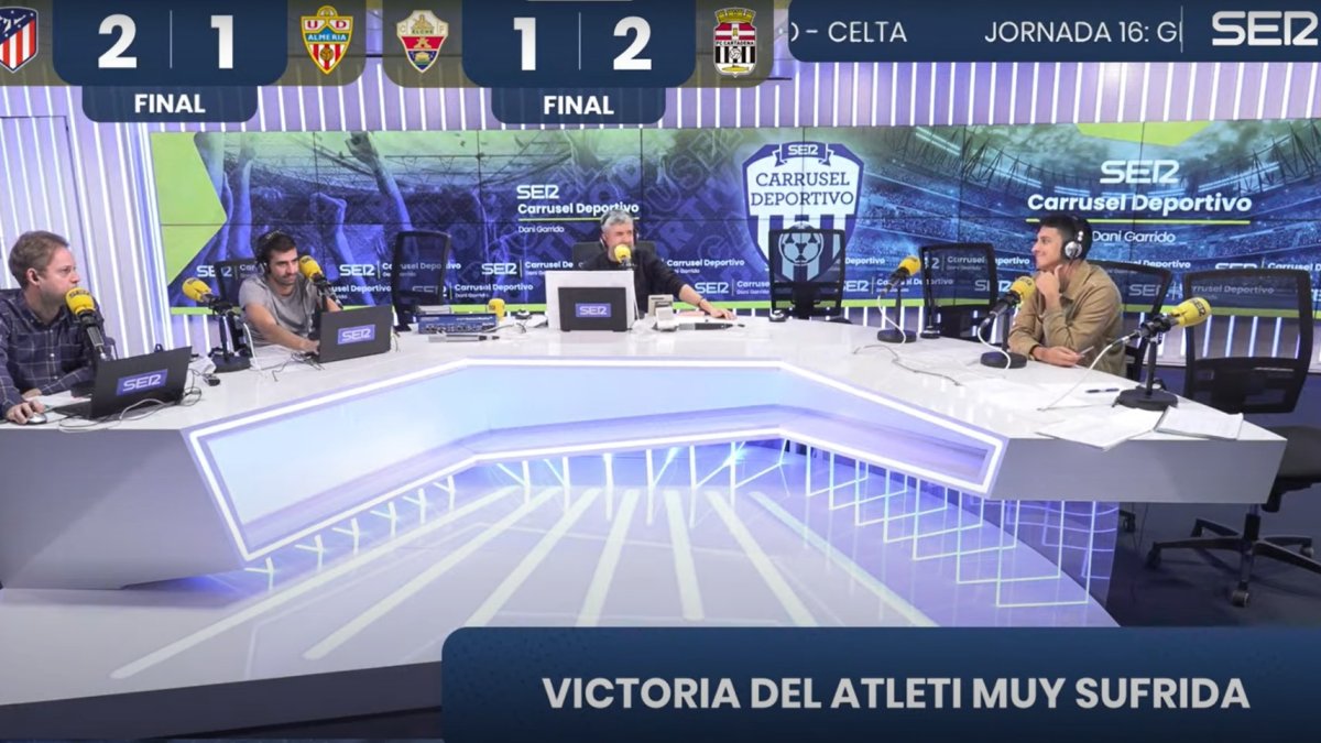 El Carrusel Deportivo dio el visto bueno a la gran actuación del equipo de Garitano en el Metropolitano.