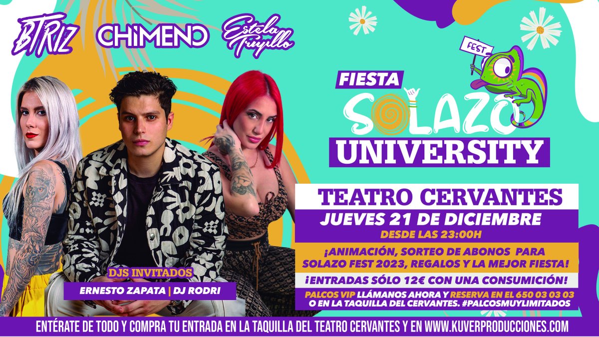 Solazo University en el Teatro Cervantes.