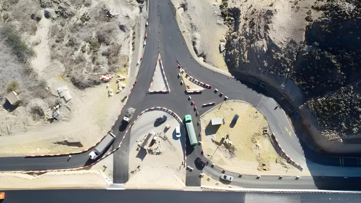 Una vista aérea de la obra ejecutada por Albaida.