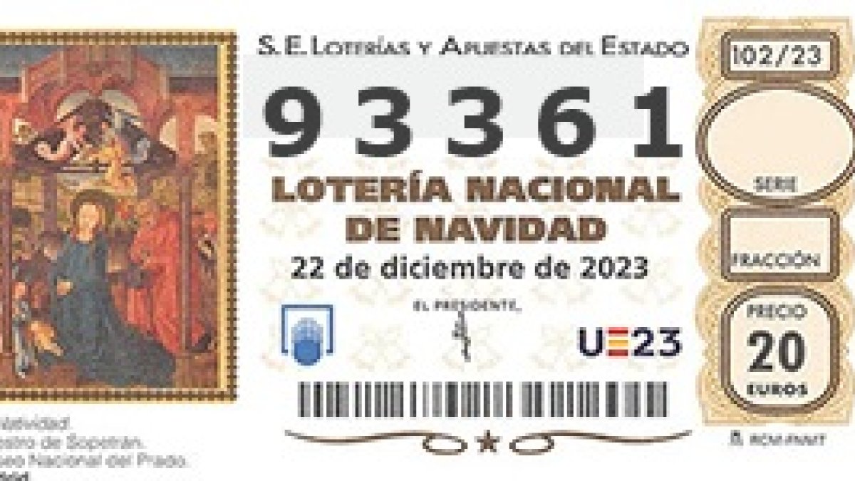 Número premiado en el primero de los cuartos premios.