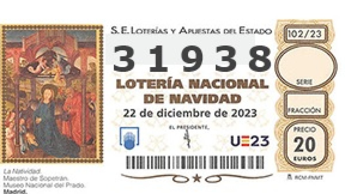 El 31938, premiado con un quinto premio.