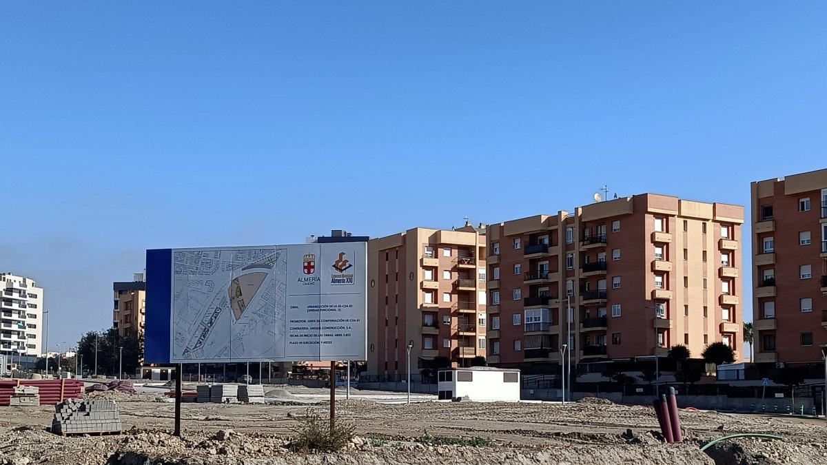 Urbanización en marcha en la que se levantarán las viviendas