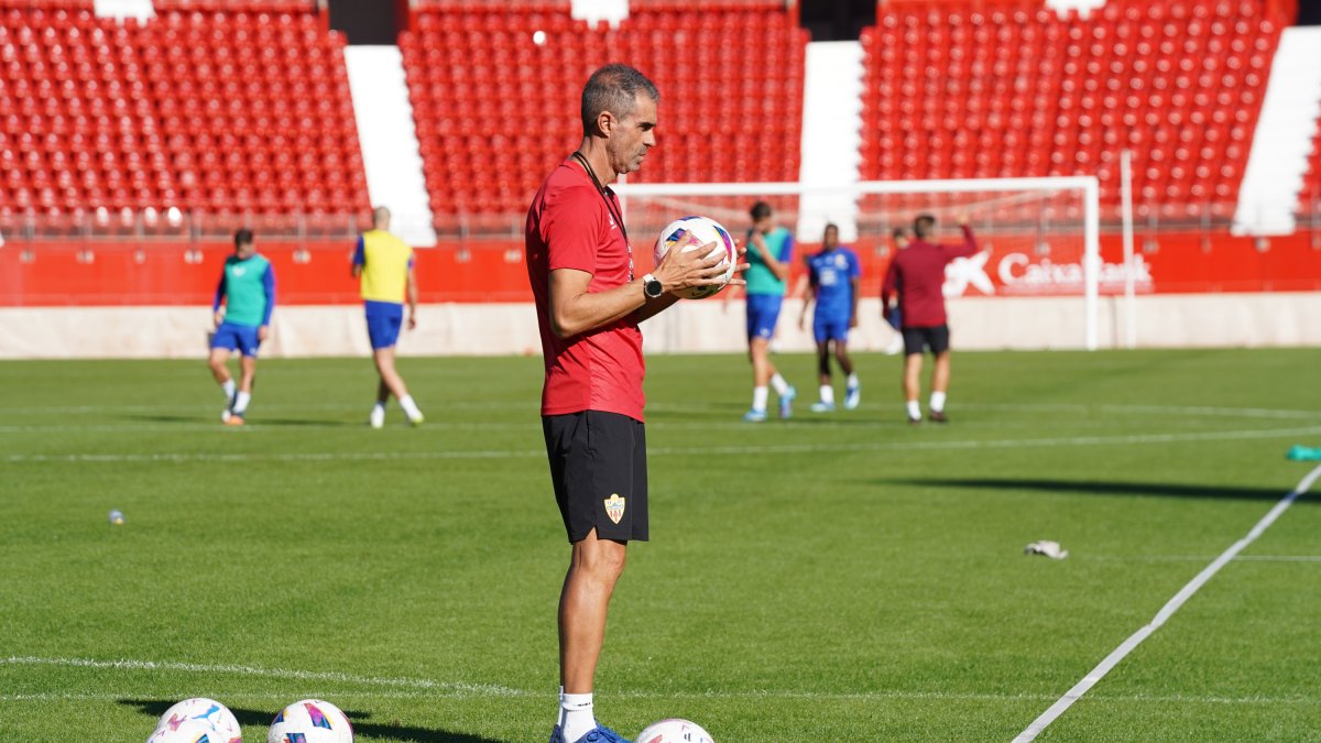 Garitano en el Estadio de los Juegos Mediterráneos.