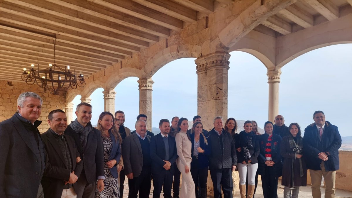 Comisión coordinación en el castillo este martes.