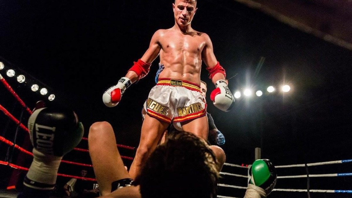 Miguel Martínez, \'el Tigre\' durante uno de sus combates.