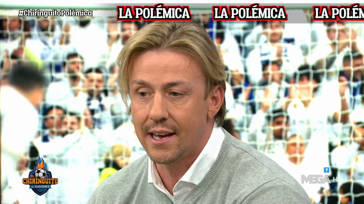 Guti analizando la polémica del Real Madrid-Almería en El Chiringuito de Jugones con Josep Pedrerol.