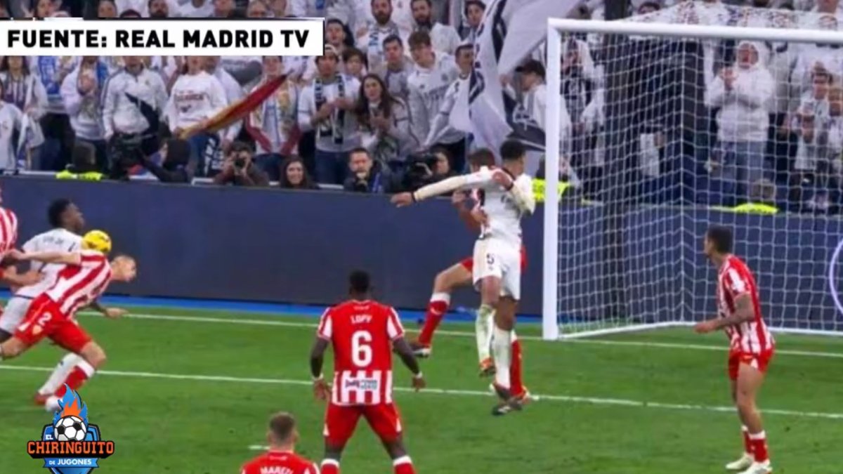 La imagen que le mostraron a Hernández Maeso en el gol de Vinicius.