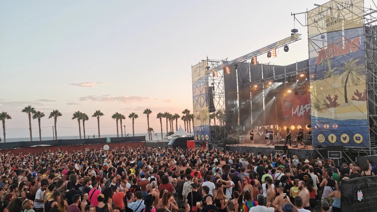 Una edición anterior de \'The Juergas Rock\' durante la actuación de Mafalda, que vuelven este año.