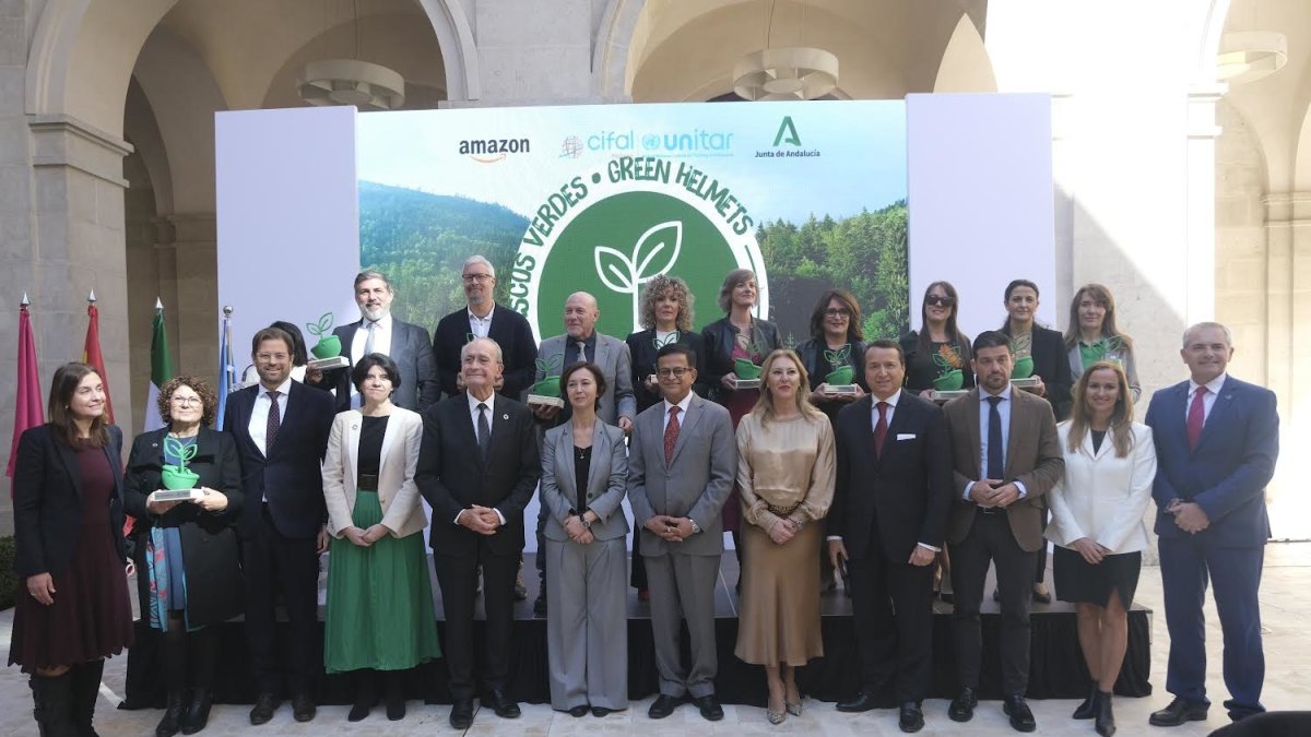 La iniciativa educativa Cascos Verdes, impulsada por Cifal Málaga-Unitar y Amazon con la colaboración de la Junta de Andalucía.