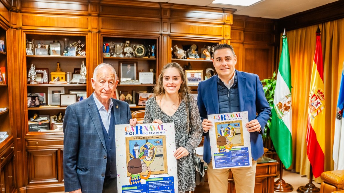 Presentación del cartel en el ayuntamiento de Roquetas de Mar.
