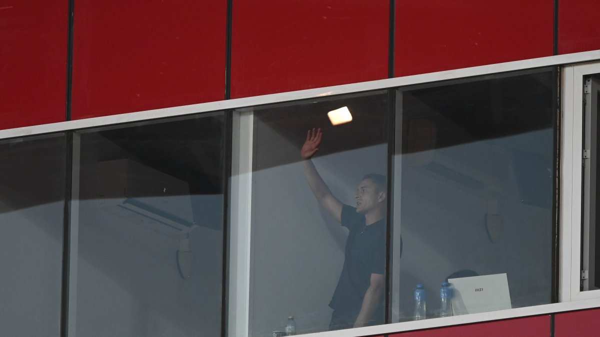 Francisco en una cabina en el Almería-Rayo en la primera jornada de Liga.