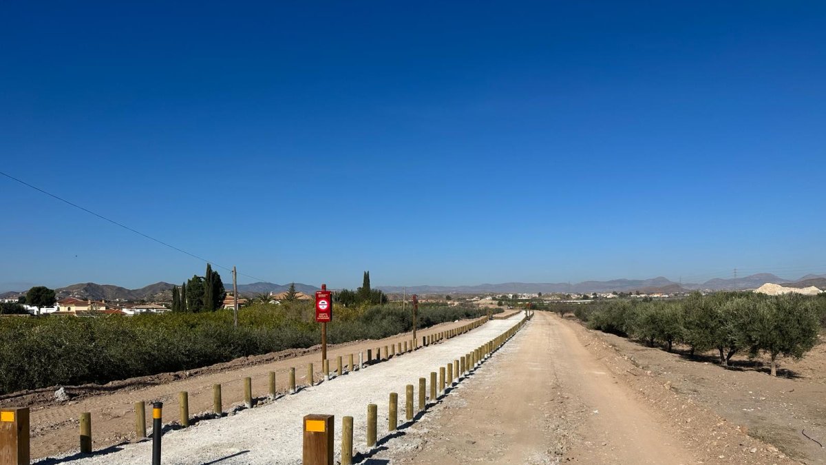 El tramo de la Vía Verde a su paso por Arboleas.