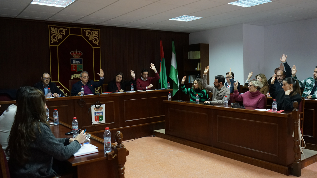 El pleno de Vícar aprueba por unanimidad los presupuestos.