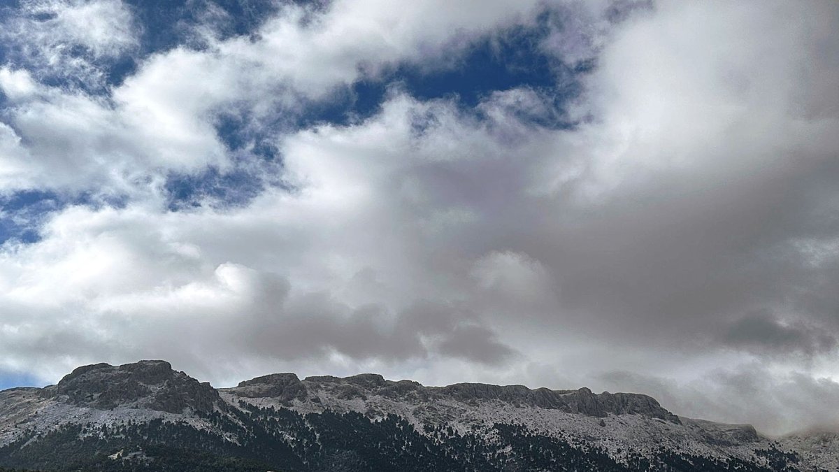 La nieve sobre el municipio de María, en una imagen compartida por el Ayuntamiento de María.