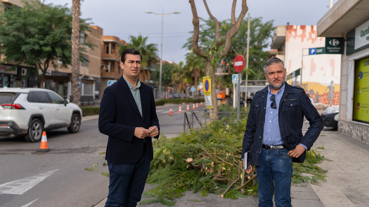 Jose Francisco Garrido en una visita a Campohermoso.