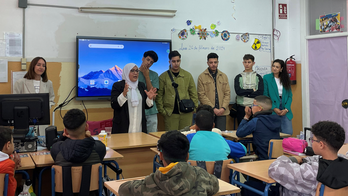 Un momento de la charla.