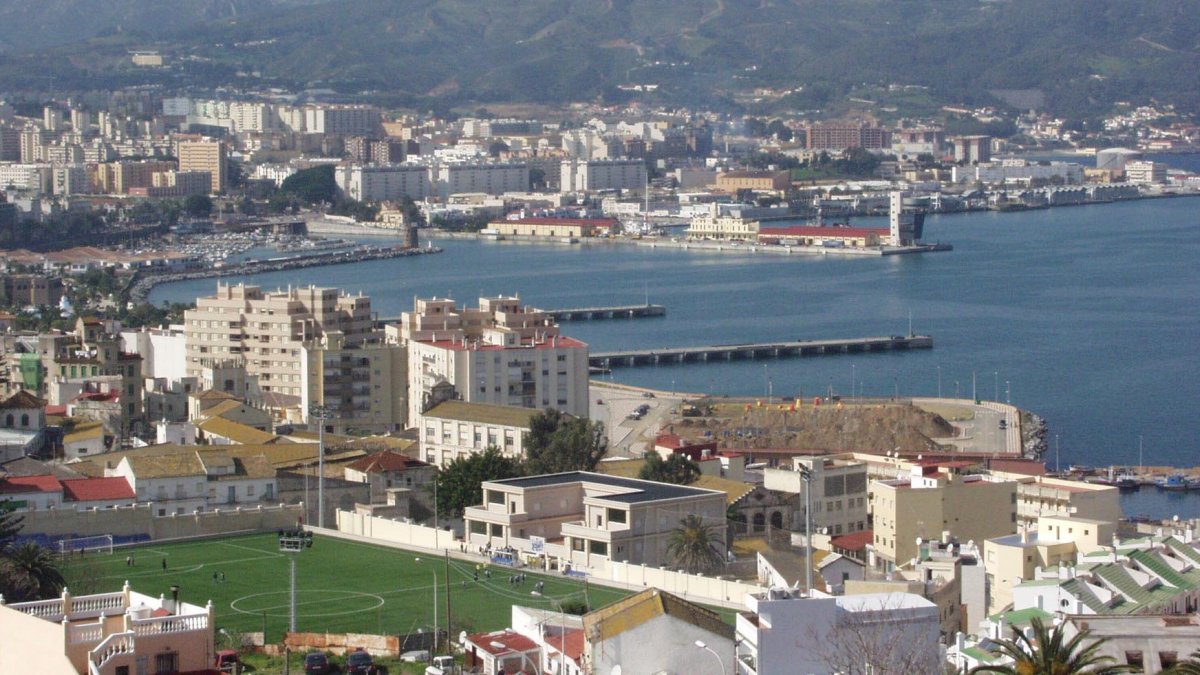 Vista aérea de Ceuta.